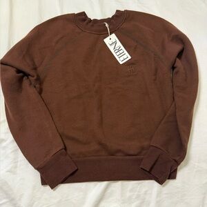 Eterne brown expresso crewneck sweater women’s Nwt size Xs